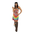 thumbnail image 1 of Underwraps Womens Tie Dye Mini Dress Costume - Size Medium, 1 of 2