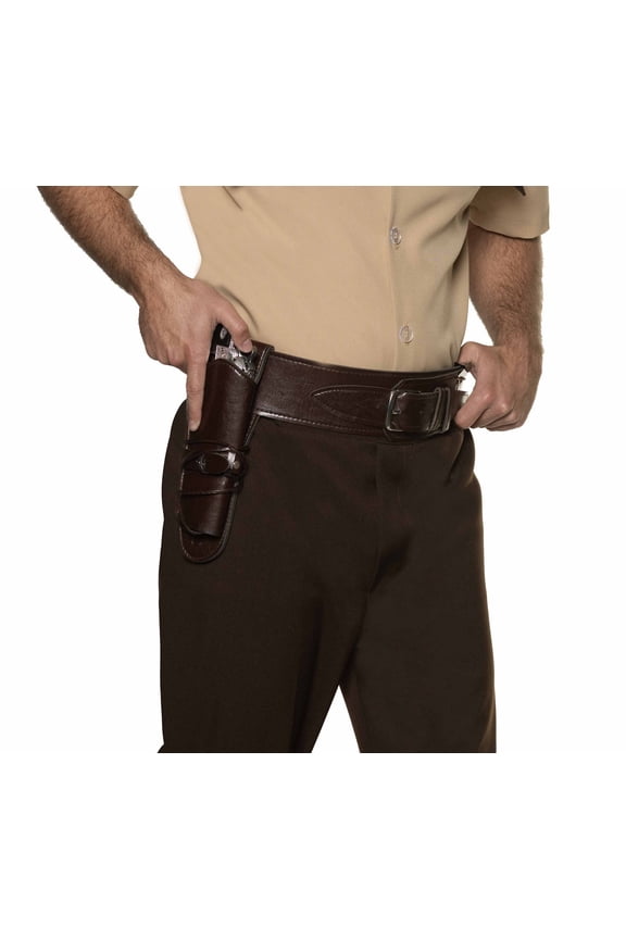 UR31059 Adults Cowboy Belt with Single Holster Costume Accessory