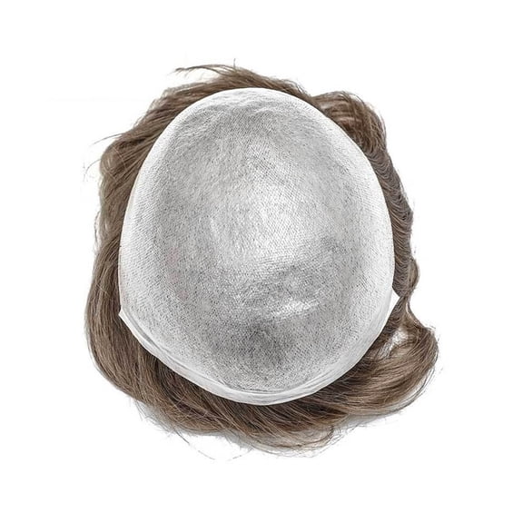 Undetectable Knotless Male Hair Prosthesis Human Hair Men Toupee Medium Blonde