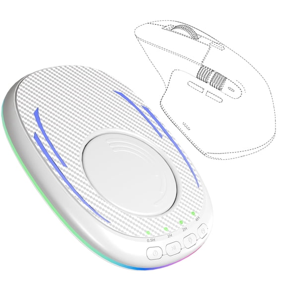 Undetectable Mouse Jiggler, Ultra Thin Silent Mouse Mover with Timer, Plug & Play Driver-Free Mouse Wiggler with On/Off Switch, Adjustable Breathing Light, Keep PC Laptop Awake