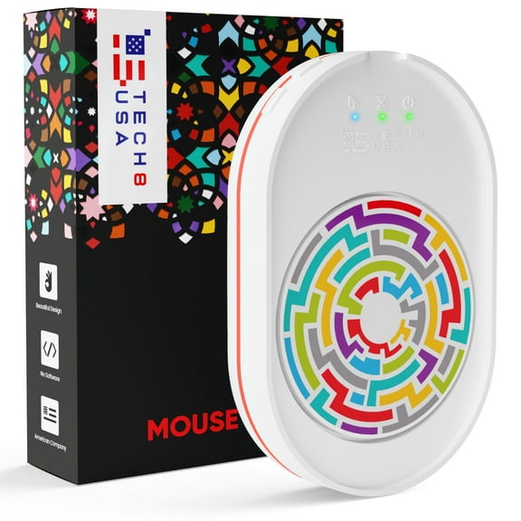Undetectable Mouse Mover, Patented, Designed, Engineered, Packaged in USA, Jiggler with Random Movement, Activity and Timer Settings, Glow Ring, and 3D Hologram Design - Glass