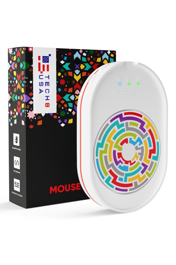 Undetectable Mouse Mover, Patented, Designed, Engineered, Packaged in USA, Jiggler with Random Movement, Activity and Timer Settings, Glow Ring, and 3D Hologram Design - Glass