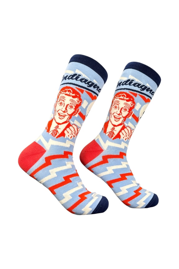 Undiagnosed But Something Aint Right Socks Funny Sarcastic Graphic Novelty Footwear For Men