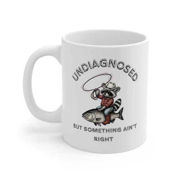 Undiagnosed Rac with Fish Mug Funny Novelty Coffee Cup.jpg