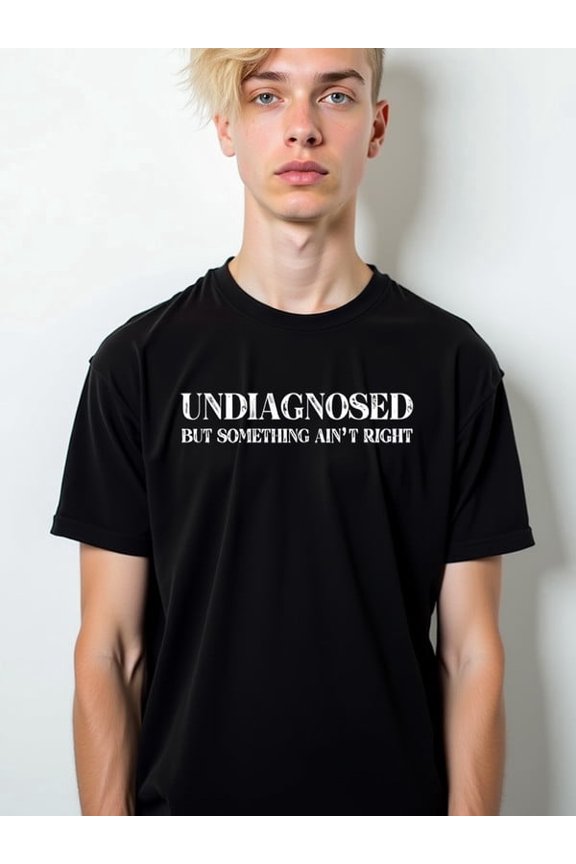 Undiagnosed: Something's Off Mens funny t shirts black elegant short spring and summer clothing Unique Design Unisex Shirt Crewneck tshirts