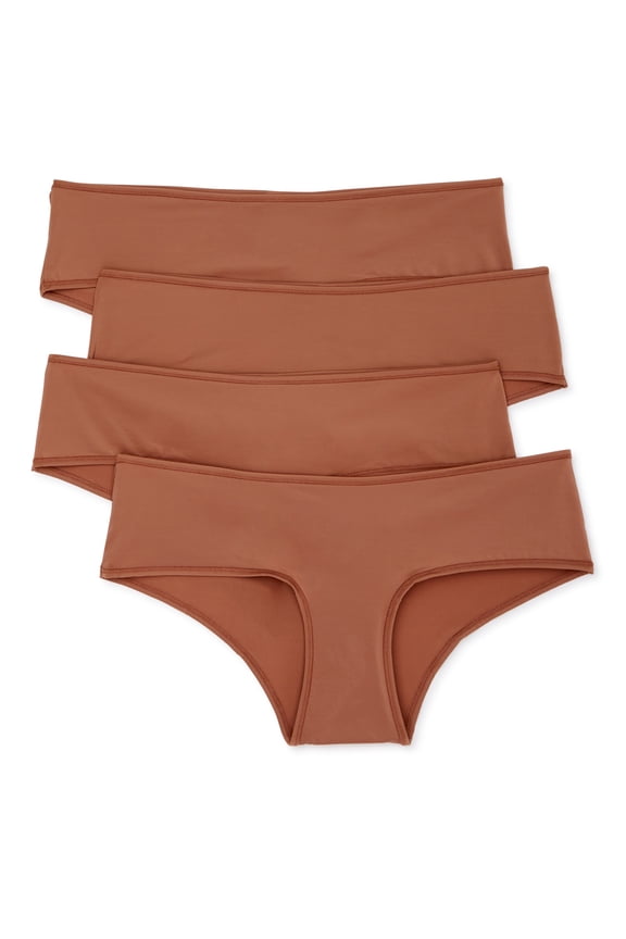 Women's Classic Microfiber Hipster Panties, 4-Pack