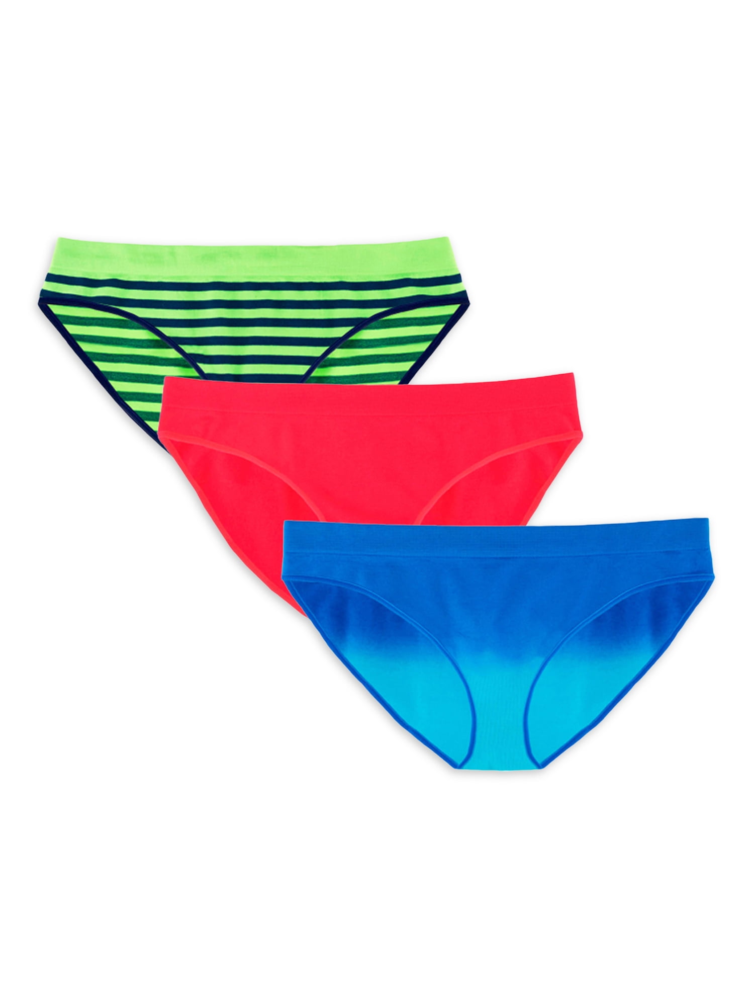Undies.com Solid Printed Tie Dye Everyday Bikini Panty (Women's) 3 Pack 