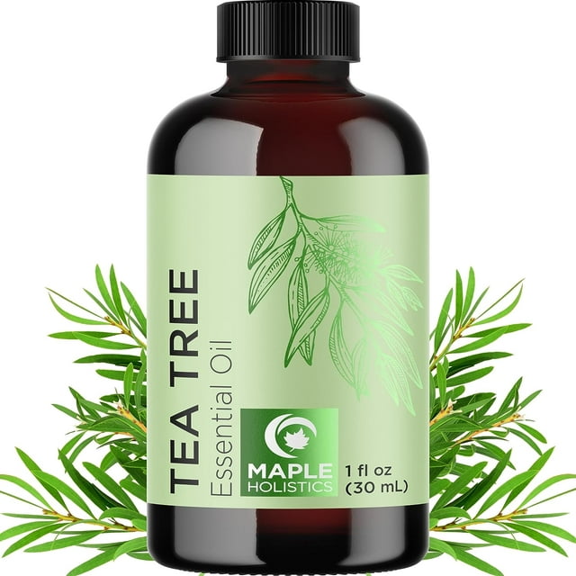 Undiluted Australian Tea Tree Essential Oil for Hair Skin and Nails - Pure Tea Tree Oil for Skin Cleanser Foot Soak and Dry Scalp Treatment, 1 fl oz