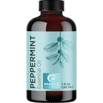 Undiluted Peppermint Essential Oil for Diffuser - Maple Holistics Pure Peppermint Oil for Hair Skin and Nails Shower Aromatherapy and Candle Making - Mint Essential Oil for Humidifier 1oz
