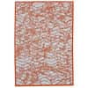 Undira Bright Contemporary Print Rug, Bright Orange/Ivory, 5ft x 8ft Area Rug