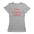 thumbnail image 1 of Une Femme Libre French Quote Women T-Shirt, Female XX-Large, 1 of 2
