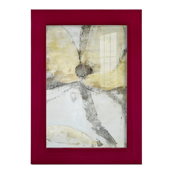 Une Fleur I - Framed Print w/glass - Cherry Red