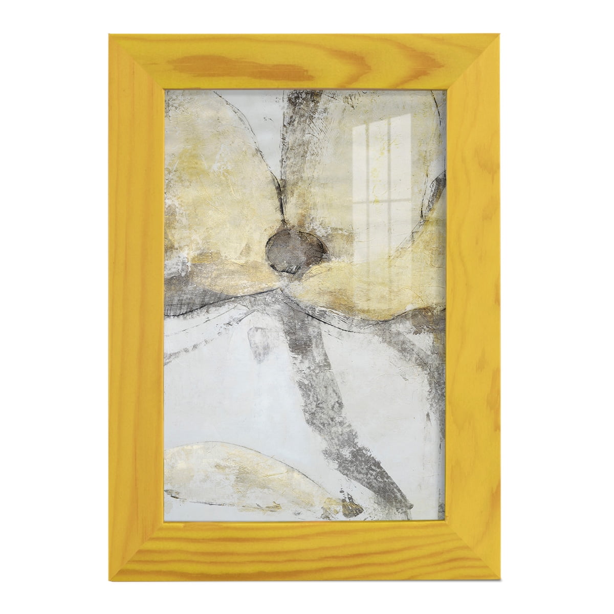 Une Fleur I - Framed Print w/glass - Sunflower Yellow
