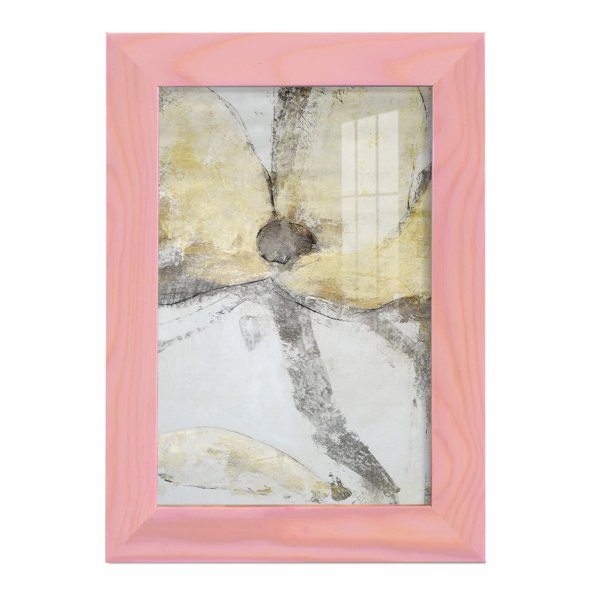 Une Fleur I - Framed Print w/glass - Sunset Pink