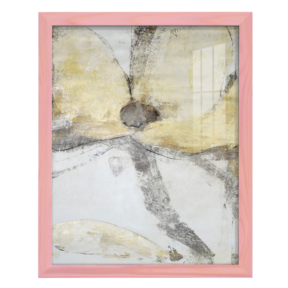 Une Fleur I - Framed Print w/glass - Sunset Pink