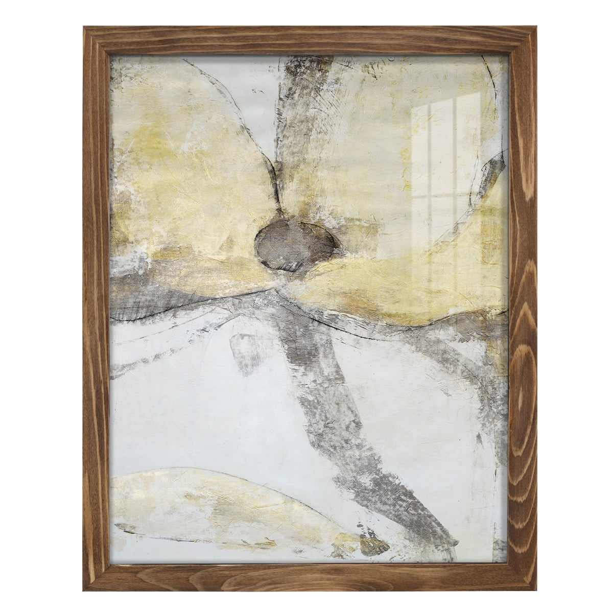 Une Fleur I - Framed Print w/glass - Walnut