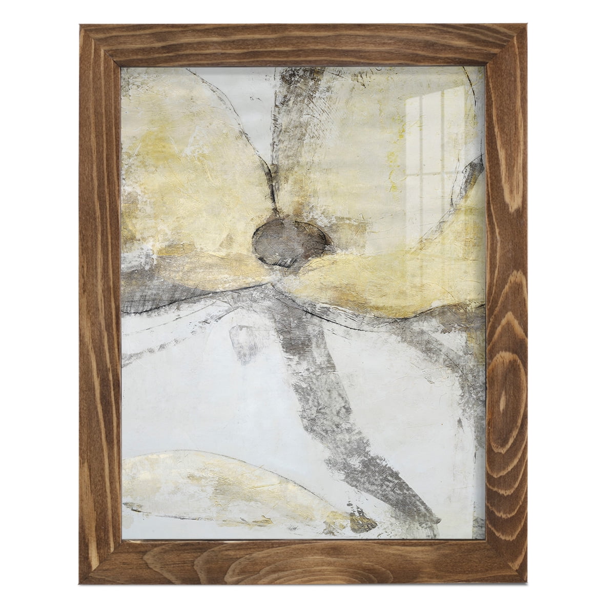 Une Fleur I - Framed Print w/glass - Walnut