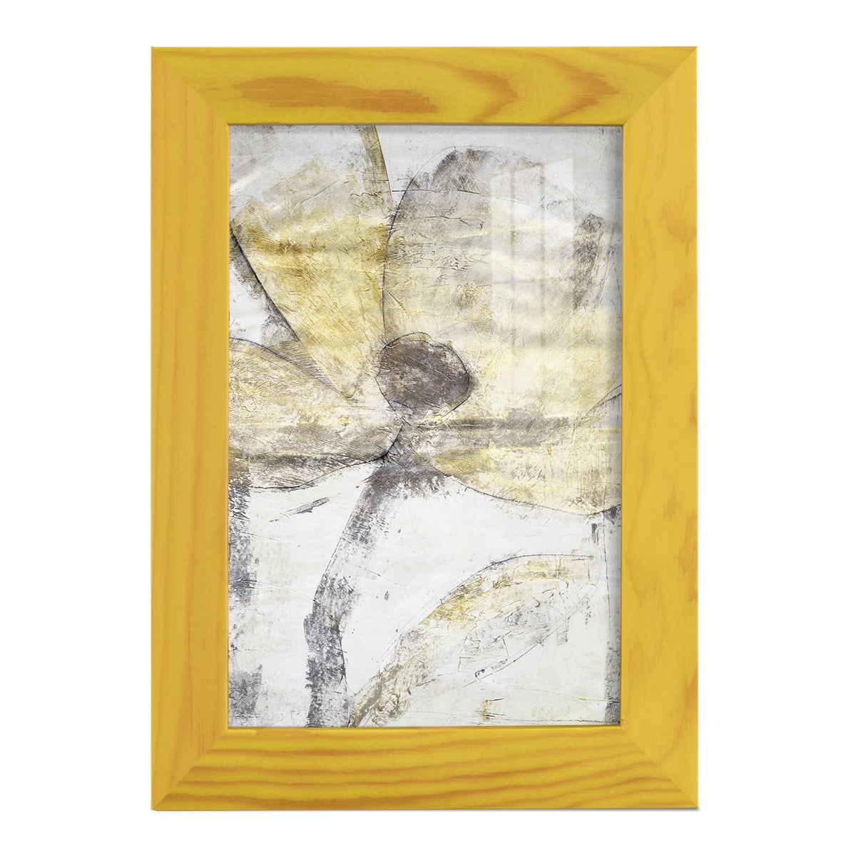 Une Fleur II - Framed Print w/glass - Sunflower Yellow