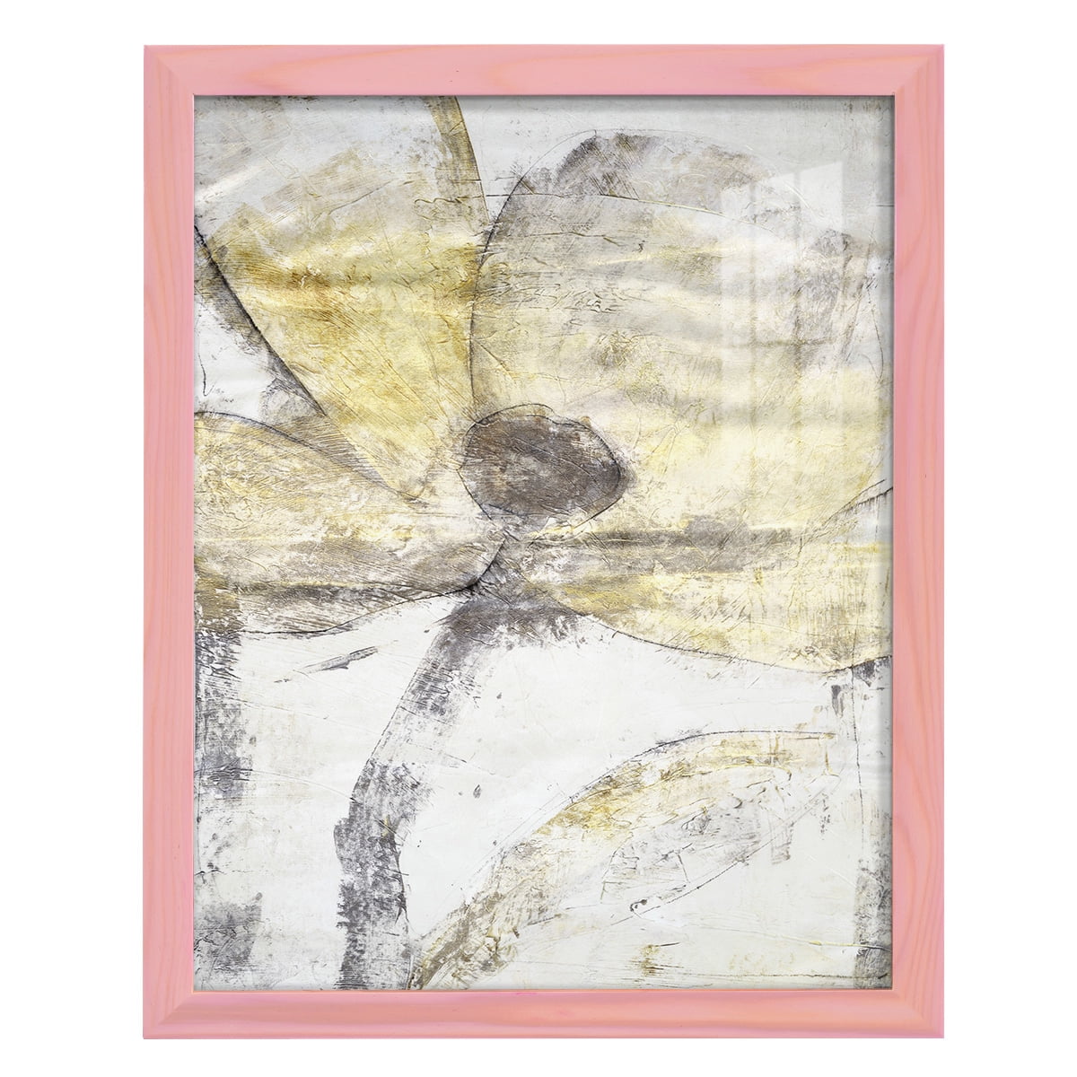 Une Fleur II - Framed Print w/glass - Sunset Pink