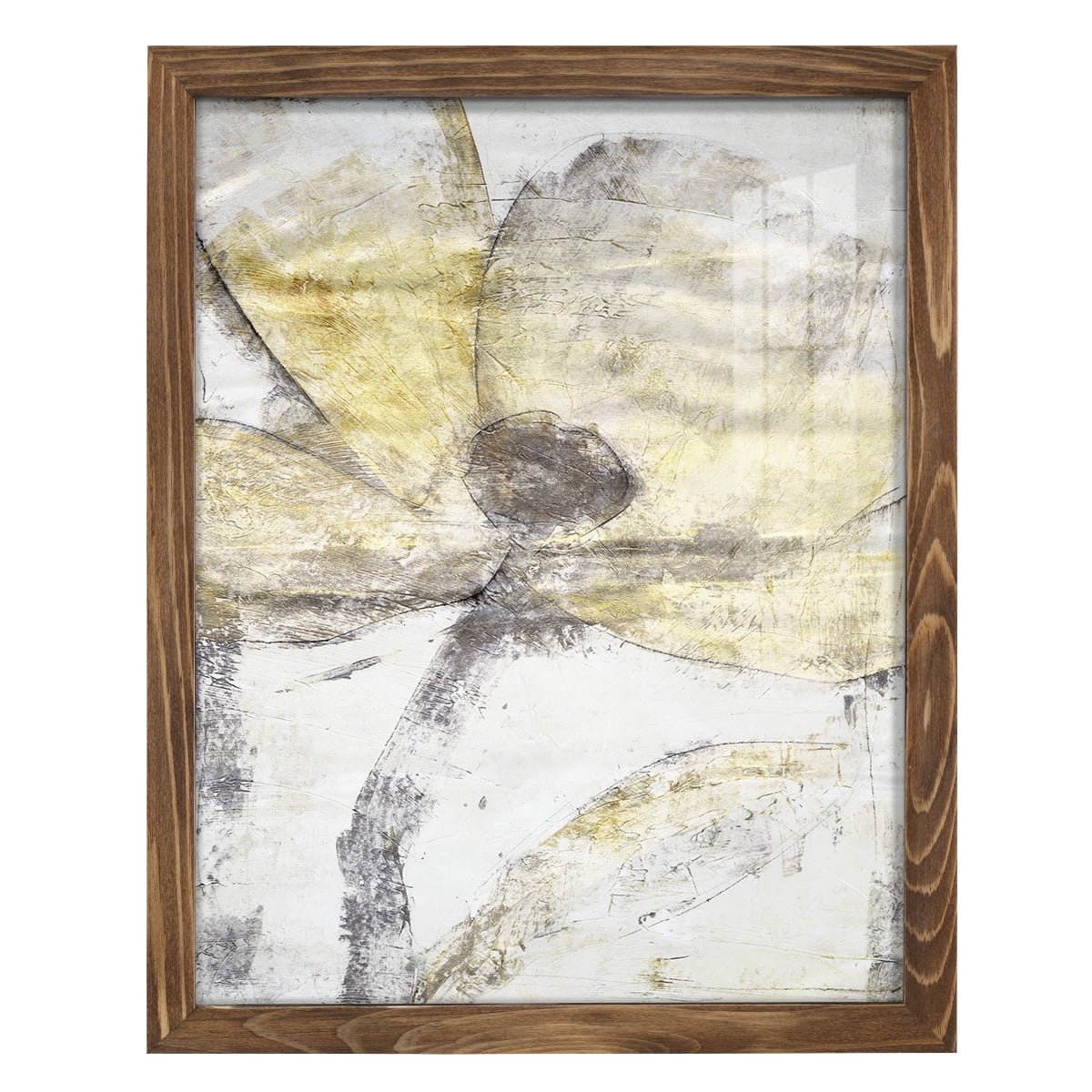 Une Fleur II - Framed Print w/glass - Walnut
