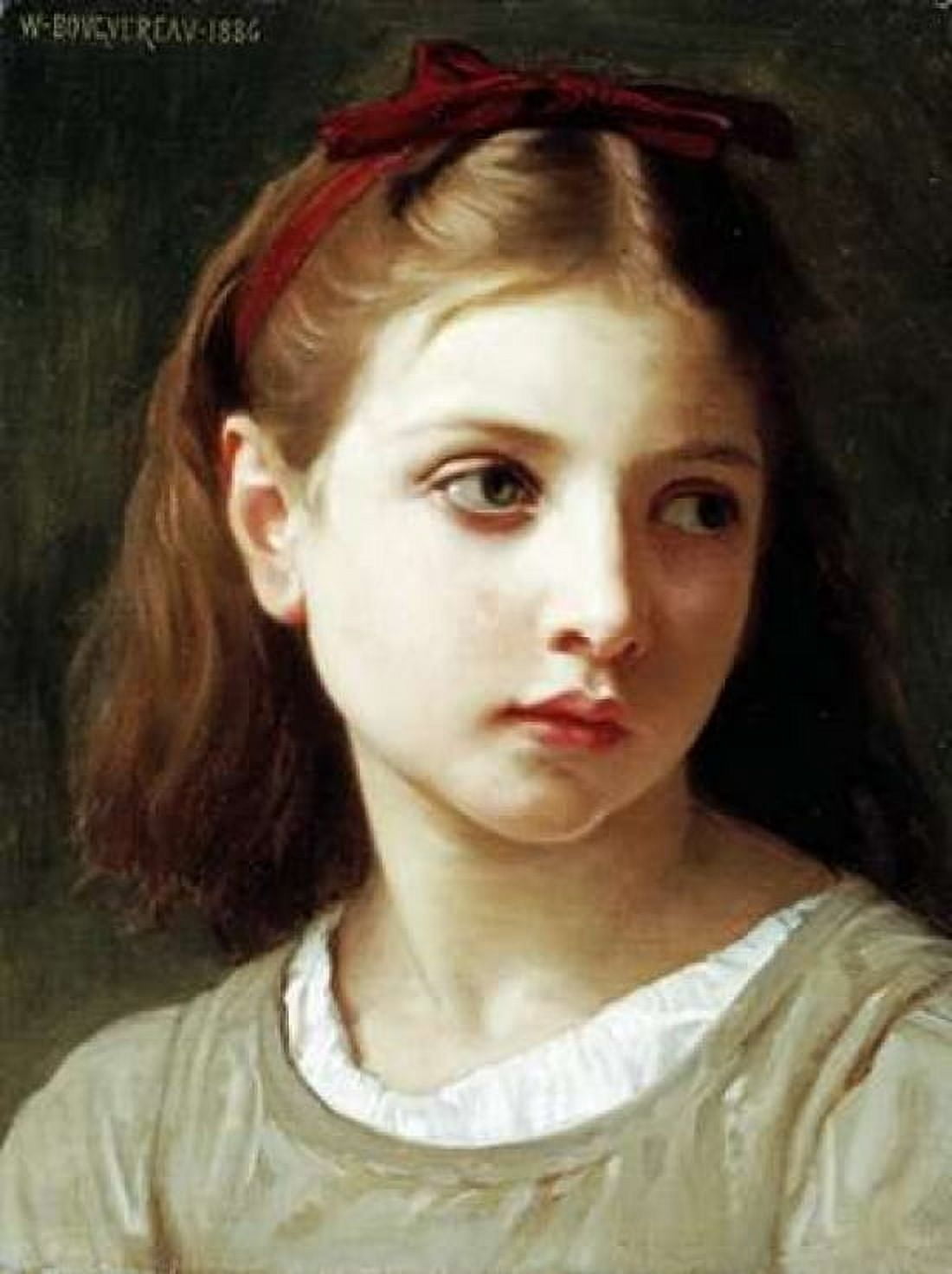 Une Petite Fille Canvas Art - William-Adolphe Bouguereau (18 x 24)