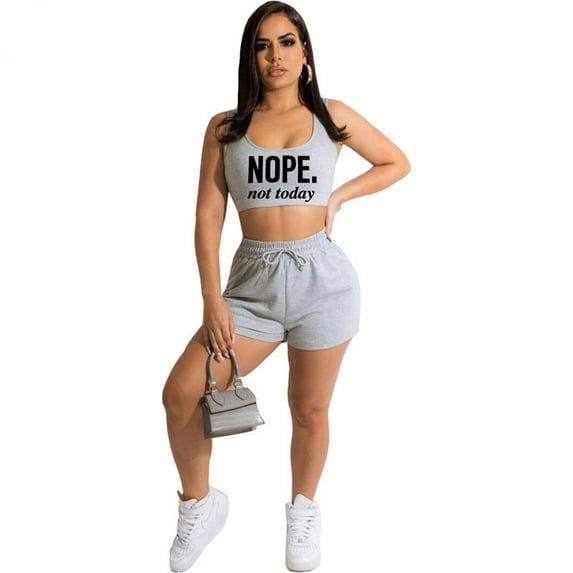UneDouce 2 Piece Women's Outfits Shorts Suit Tracksuit, Summer Clothing Outfit Set