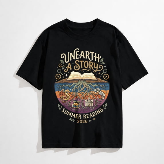 Unearth A Story Summer Reading 2026 Cute Archeologist Cool T-Shirt