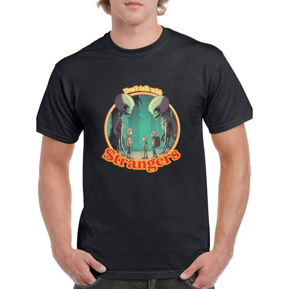 Unearthly Fear With Strangers T-Shirt Mens -Smartprints Designs, Male Regular Fit