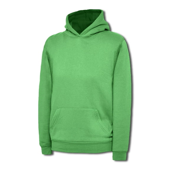 Uneek - Childrens/Kids Hooded Sweatshirt/Jumper - 50% Polyester 50% Cotton - Kelly Green - Size 2 YRS