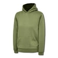 thumbnail image 1 of Uneek - Childrens/Kids Hooded Sweatshirt/Jumper - 50% Polyester 50% Cotton - Military Green - Size 5/6 YRS, 1 of 1