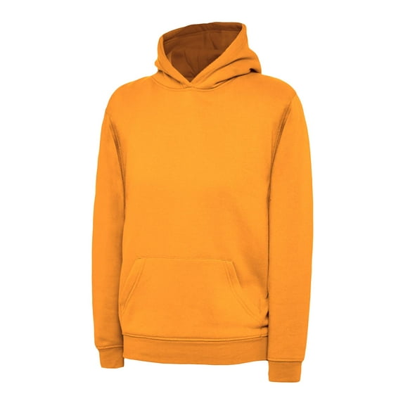 Uneek - Childrens/Kids Hooded Sweatshirt/Jumper - 50% Polyester 50% Cotton - Orange - Size 9/10 YRS