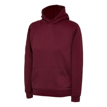 Uneek - Childrens/Kids Kids Hooded Sweatshirt/Jumper - Maroon - Size 11/13 YRS