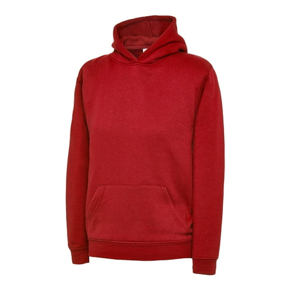 Uneek - Childrens/Kids Kids Hooded Sweatshirt/Jumper - Red - Size 5/6 YRS