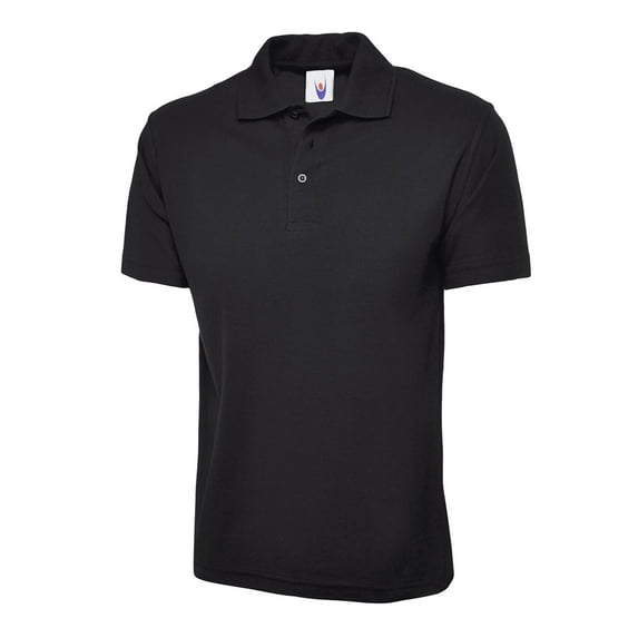 Uneek - Childrens/Kids Poloshirt - 50% Polyester 50% Cotton - Black - Size 3/4 YRS