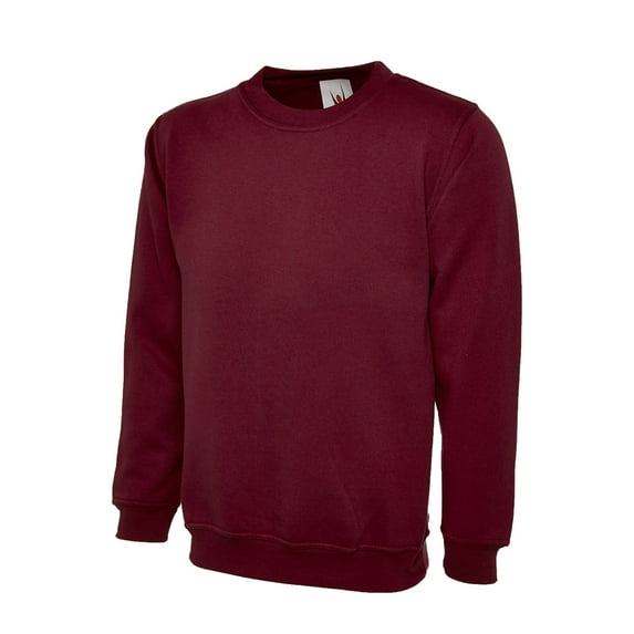 Uneek - Childrens/Kids Sweatshirt/Jumper - 50% Polyester 50% Cotton - Maroon - Size 5/6 YRS