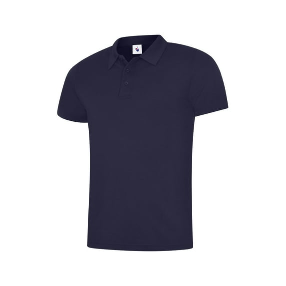 Uneek - Men's Super Cool Workwear Poloshirt - 100% Polyester Pique Breathable Fabric with Wickin - Navy - Size 3XL