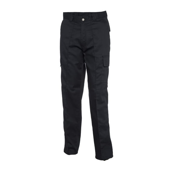 Uneek - Unisex Cargo Trouser Long - 65% Polyester 35% Cotton - Black - Size 50