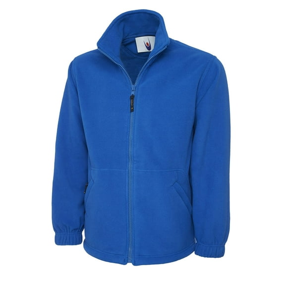 Uneek - Unisex Classic Full Zip Micro Fleece Jacket - Half Moon Yoke - Royal - Size 2XL