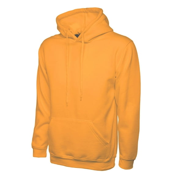Uneek - Unisex Classic Hooded Sweatshirt/Jumper - 50% Polyester 50% Cotton - Orange - Size M