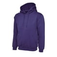 thumbnail image 1 of Uneek - Unisex Classic Hooded Sweatshirt/Jumper - 50% Polyester 50% Cotton - Purple - Size XL, 1 of 1