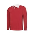 thumbnail image 1 of Uneek - Unisex Classic Rugby Shirt - Reactive Dyed - Red - Size L, 1 of 1