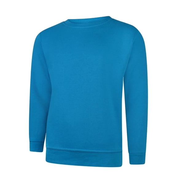 Uneek - Unisex Classic Sweatshirt/Jumper - 50% Polyester 50% Cotton - Sapphire Blue - Size M