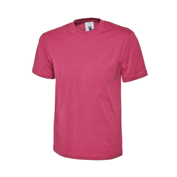 Uneek - Unisex Classic T-shirt - Reactive Dyed - Hot Pink - Size M