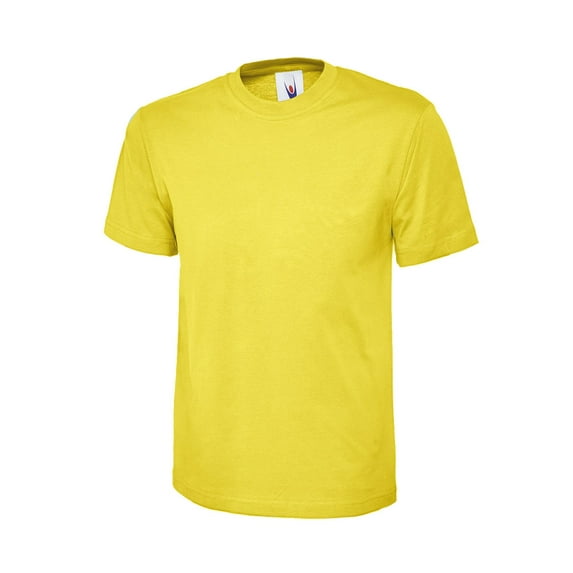 Uneek - Unisex Classic T-shirt - Reactive Dyed - Yellow - Size XL