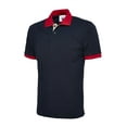 thumbnail image 1 of Uneek - Unisex Contrast Poloshirt - Reactive Dyed - Navy - Size S, 1 of 1