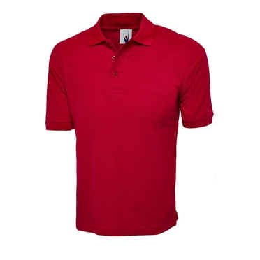 Uneek - Unisex Cotton Rich Poloshirt - 100% Cotton - Red - Size 4XL