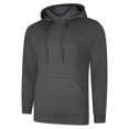 thumbnail image 1 of Uneek - Unisex Deluxe Hooded Sweatshirt/Jumper - 60% Ring Spun Combed Cotton 40% Polyester - Charcoal - Size 3XL, 1 of 1