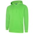 thumbnail image 1 of Uneek - Unisex Deluxe Hooded Sweatshirt/Jumper - 60% Ring Spun Combed Cotton 40% Polyester - Lime - Size 2XL, 1 of 1