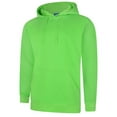 thumbnail image 1 of Uneek - Unisex Deluxe Hooded Sweatshirt/Jumper - 60% Ring Spun Combed Cotton 40% Polyester - Lime - Size L, 1 of 1