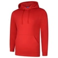 thumbnail image 1 of Uneek - Unisex Deluxe Hooded Sweatshirt/Jumper - 60% Ring Spun Combed Cotton 40% Polyester - Red - Size 3XL, 1 of 1
